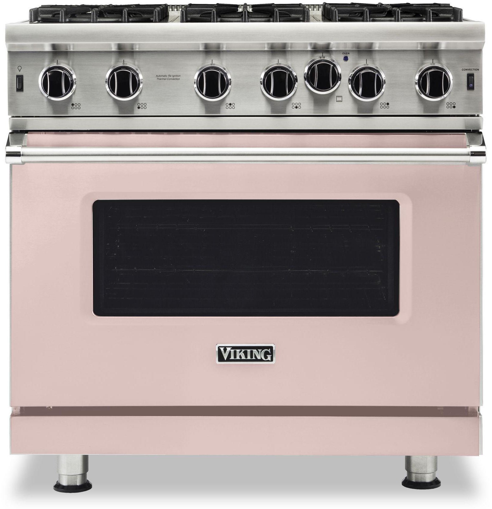 Viking VGIC53626BBHLP 36 Inch Gas Range with 6 Open Burners: Blush, Liqu...