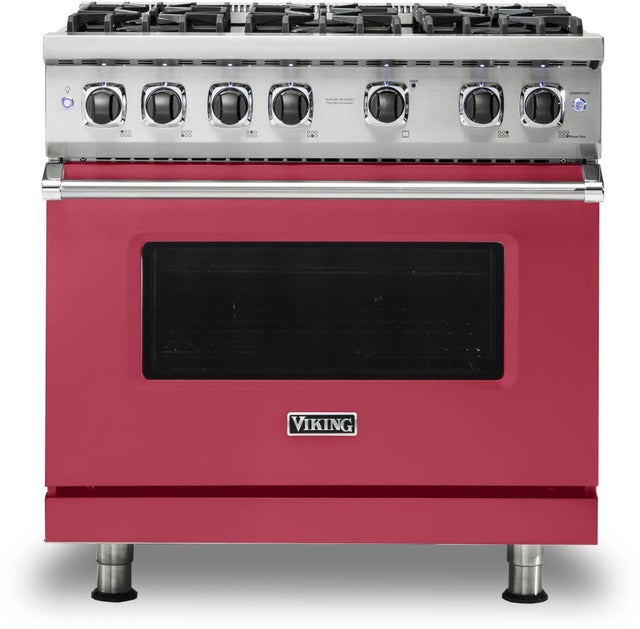 Viking VGR5366BVA 36 Inch Freestanding Professional Gas Range with 6...