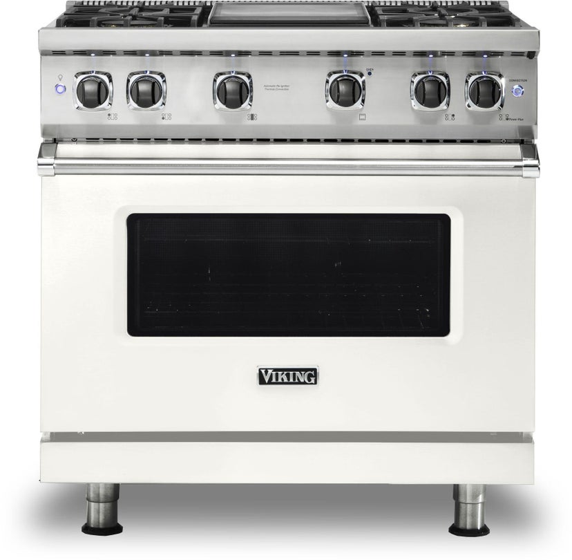 Viking VGR5364GPW 36 Inch Freestanding Professional Gas Range with 4...