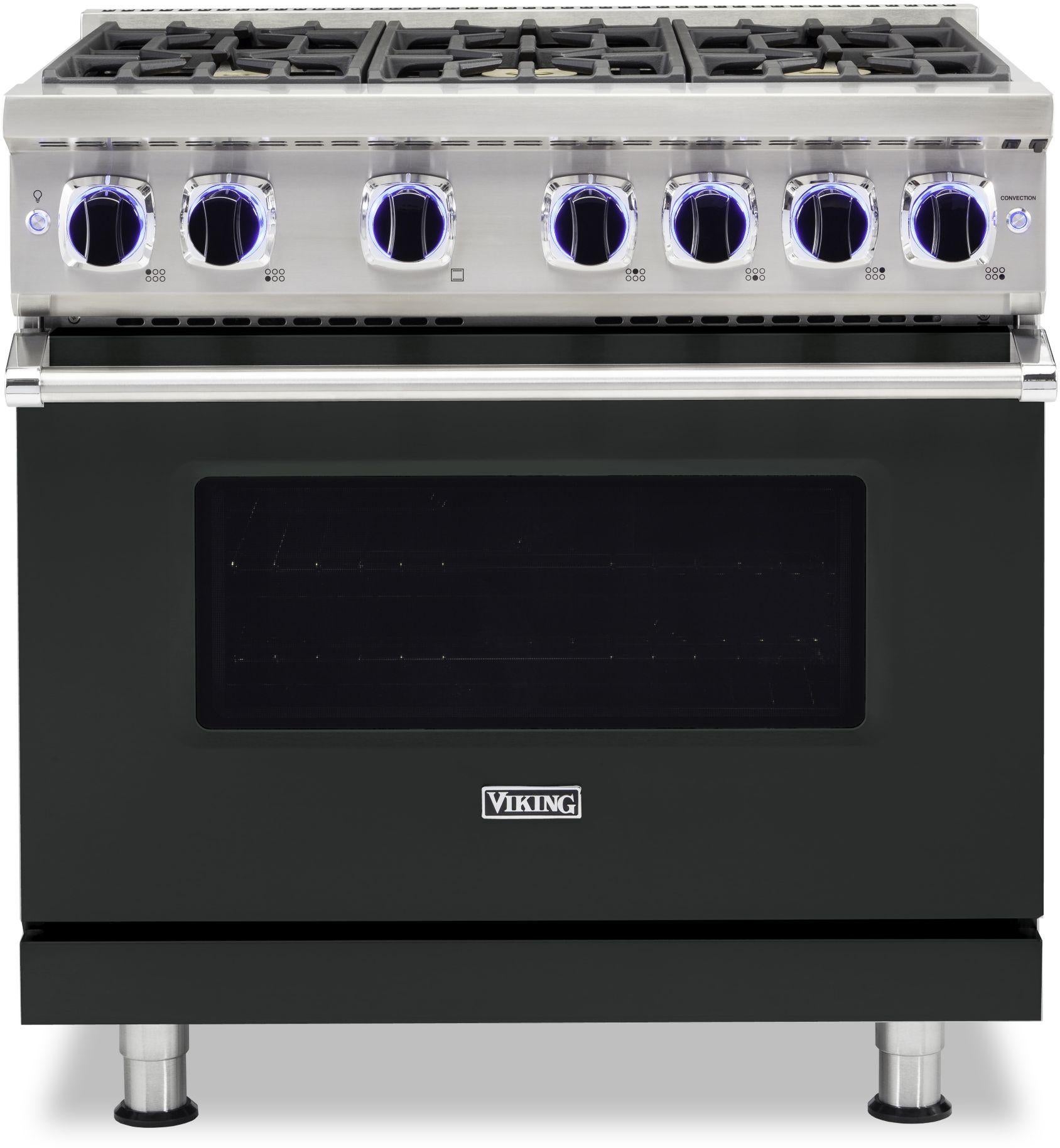 Viking VGR73626BAN 36 Inch Freestanding Gas Range with 6 Sealed Burne...