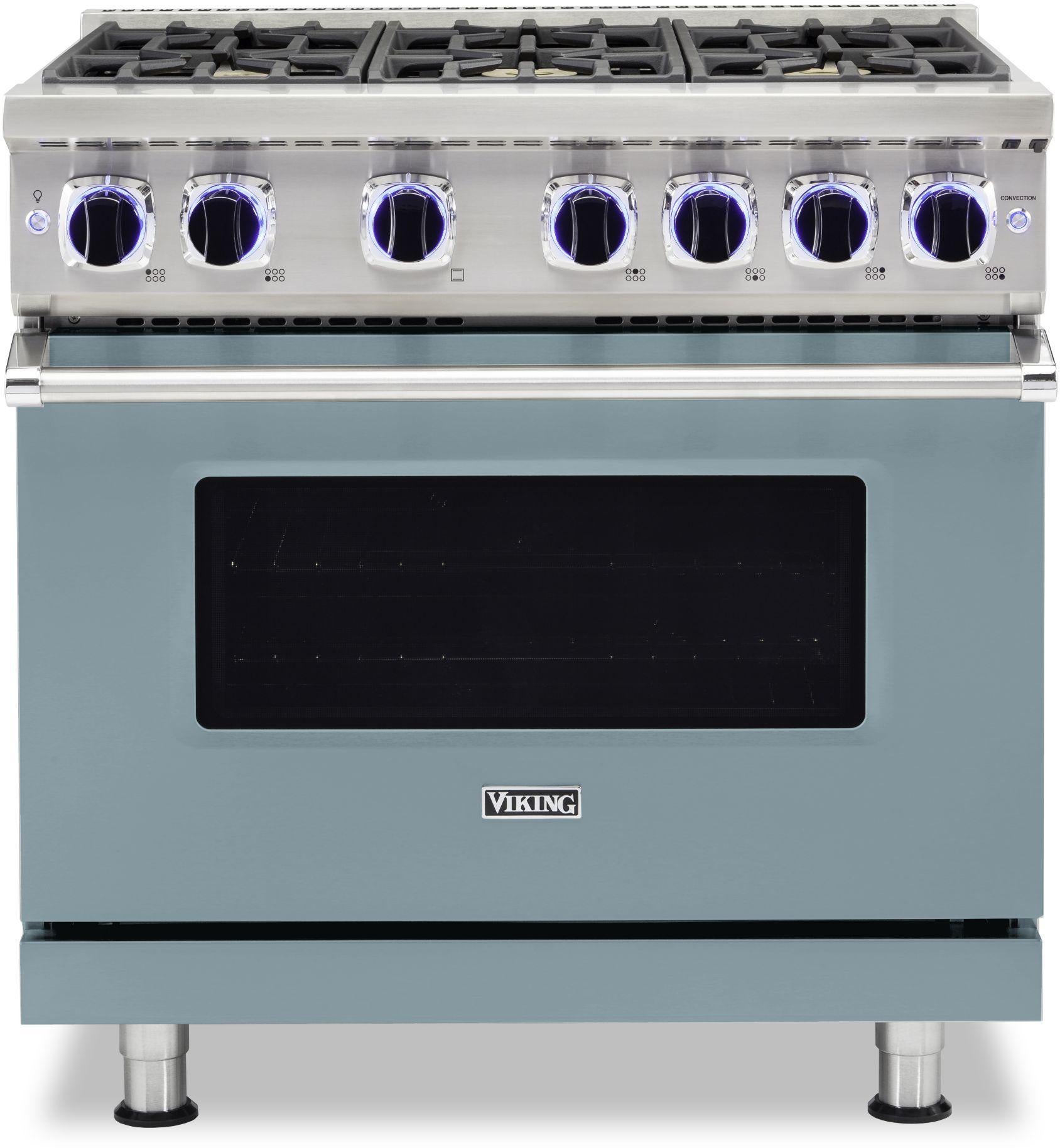 Viking VGR73626BNS 36 Inch Freestanding Gas Range with 6 Sealed Burne...