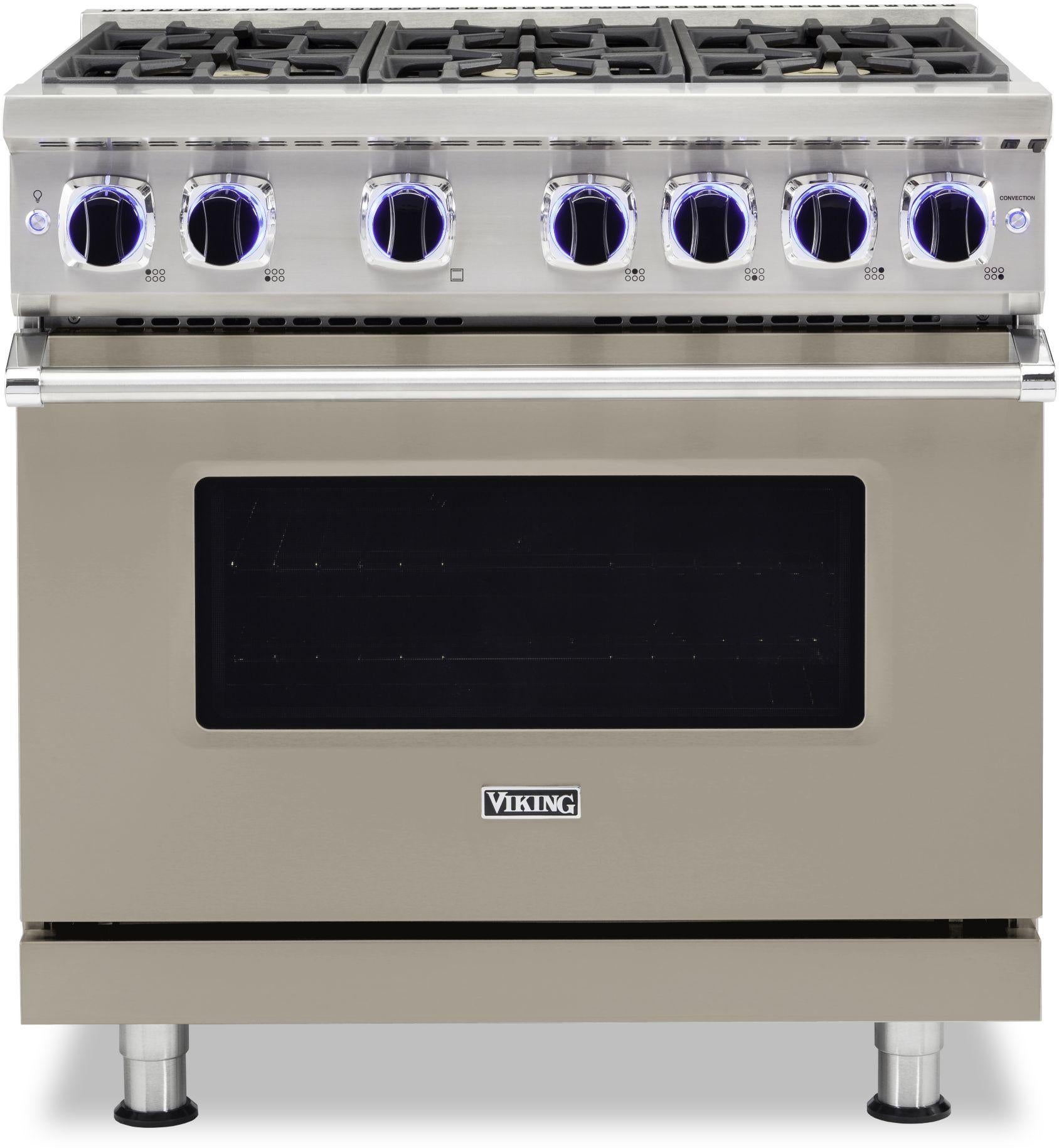 Viking VGR73626BNA 36 Inch Freestanding Gas Range with 6 Sealed Burne...