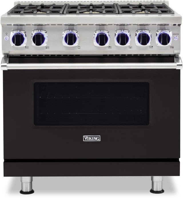 Viking VGR73626BON 36 Inch Freestanding Gas Range with 6 Sealed Burne...