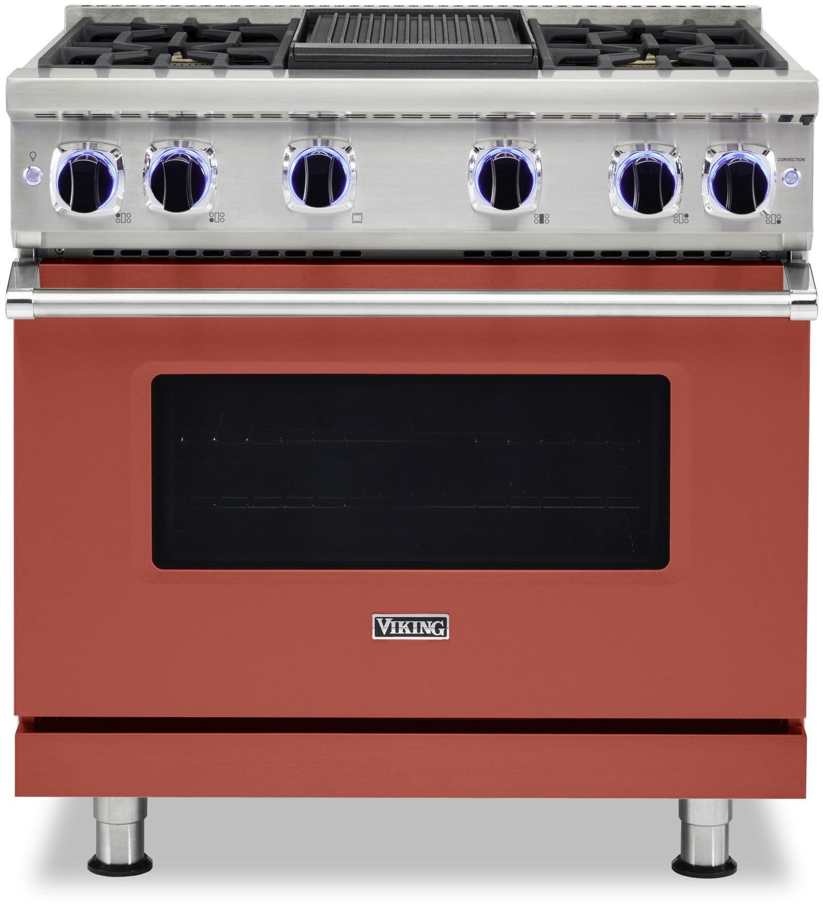 Viking VGR73624GSC 36 Inch Freestanding Gas Range with 4 Sealed Burne...