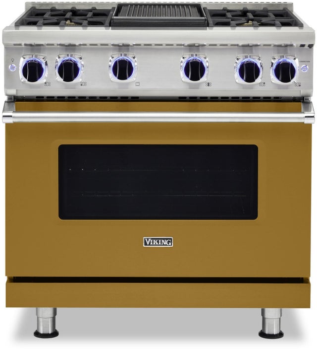 Viking VGR73624GGH 36 Inch Freestanding Gas Range with 4 Sealed Burne...