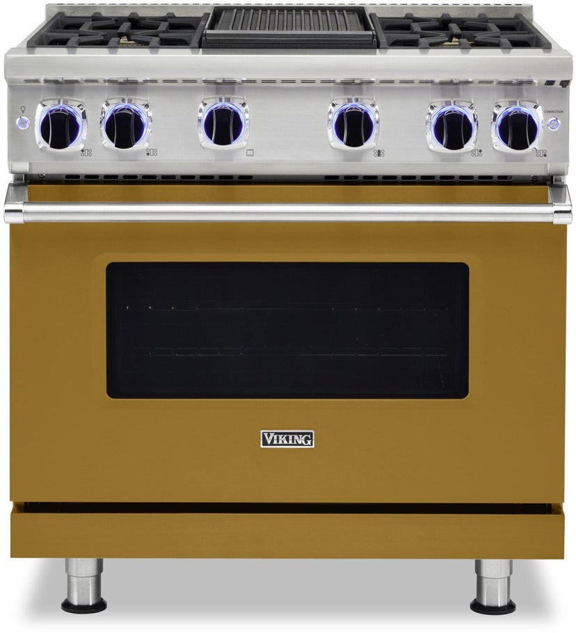 Viking VGR73624GGH 36 Inch Freestanding Gas Range with 4 Sealed Burne...