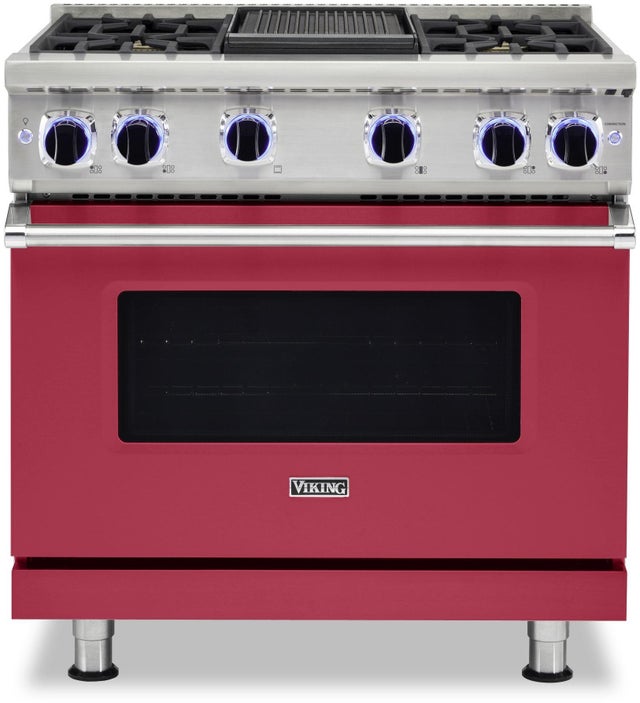 Viking VGR73624GVA 36 Inch Freestanding Gas Range with 4 Sealed Burne...