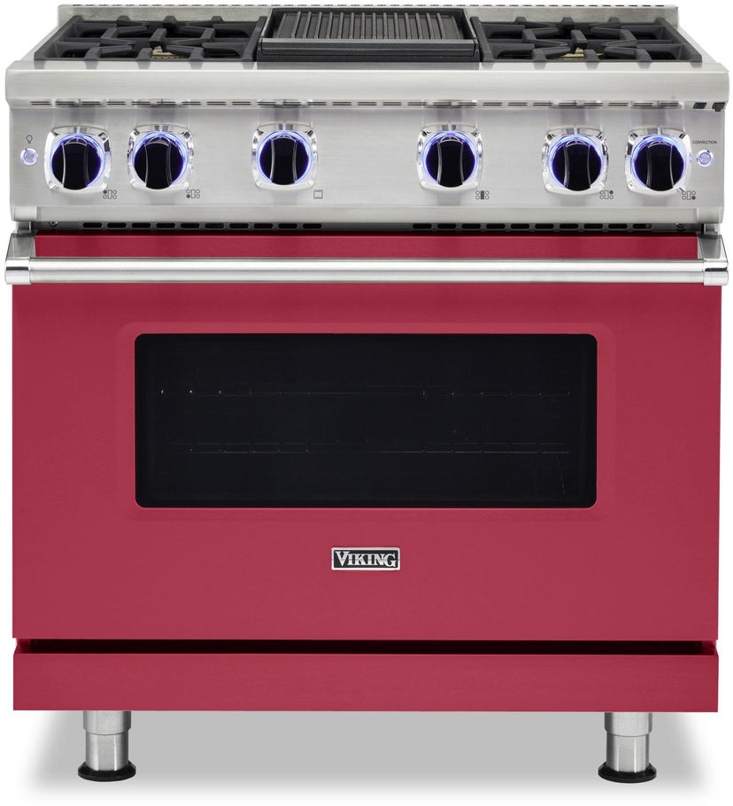 Viking VGR73624GVA 36 Inch Freestanding Gas Range with 4 Sealed Burne...