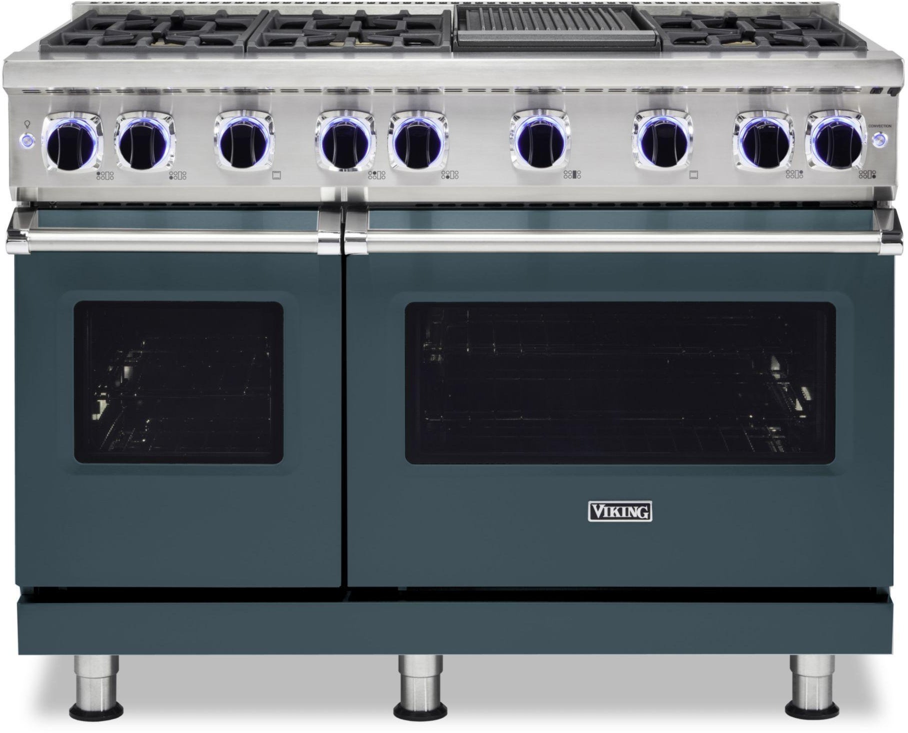 Viking VGR74826GSQ 48 Inch Freestanding Gas Range with 6 Sealed Burne...