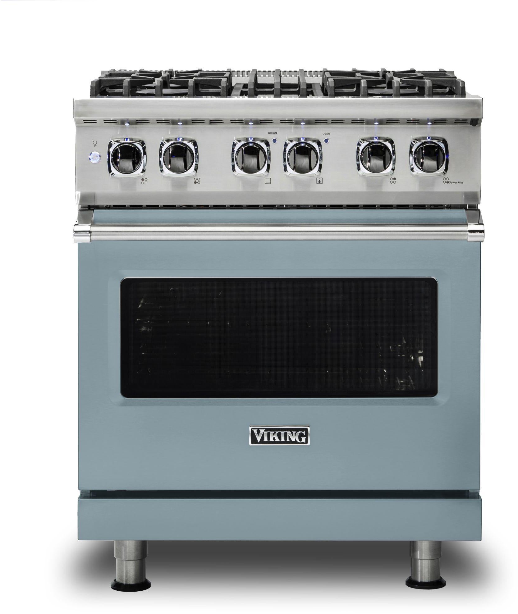 Viking VDR5304BNSLP 30 Inch Freestanding Dual Fuel Range with 4 Sealed...