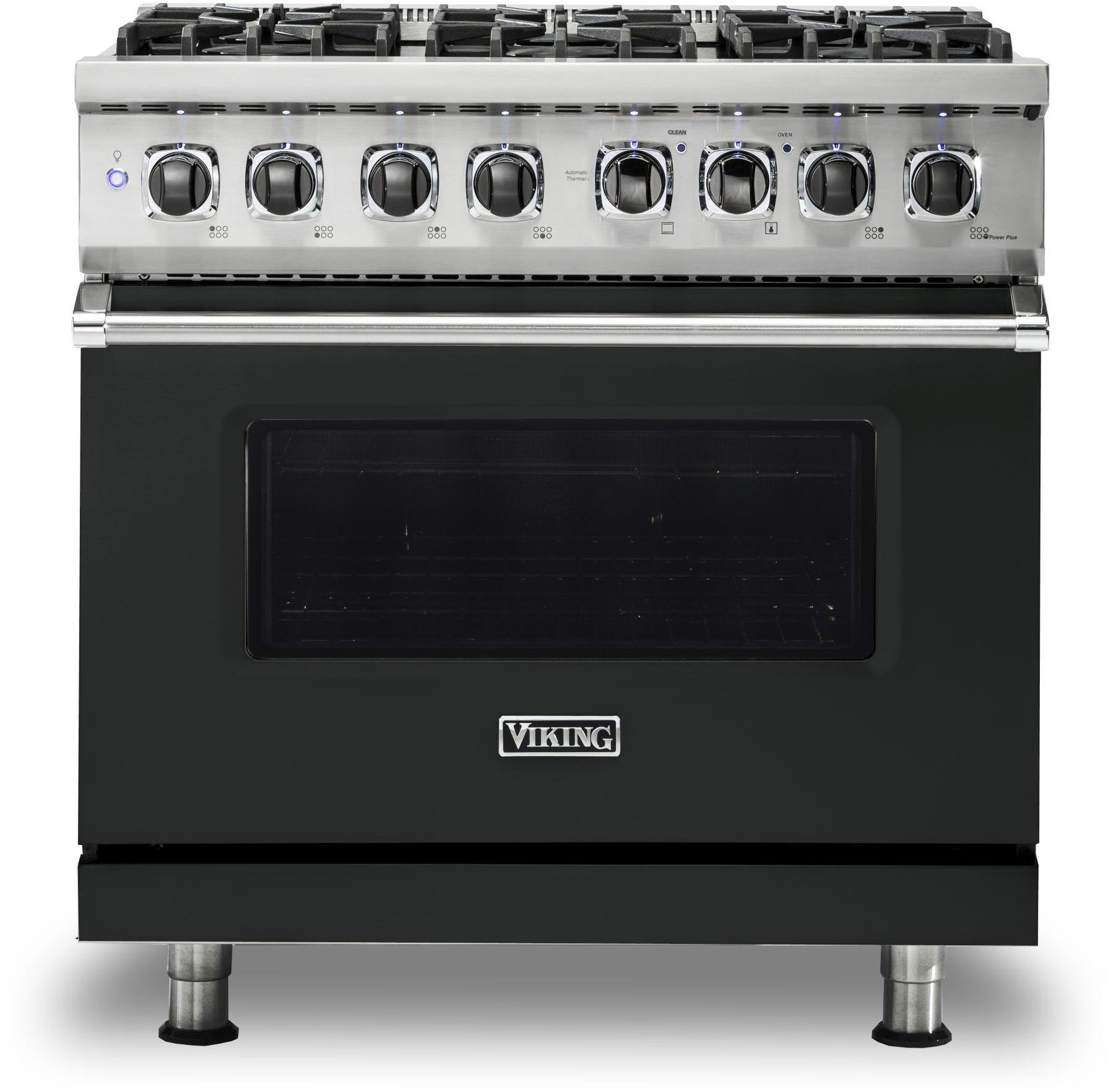 Viking VDR5366BAN 36 Inch Freestanding Dual Fuel Range with 6 Sealed...