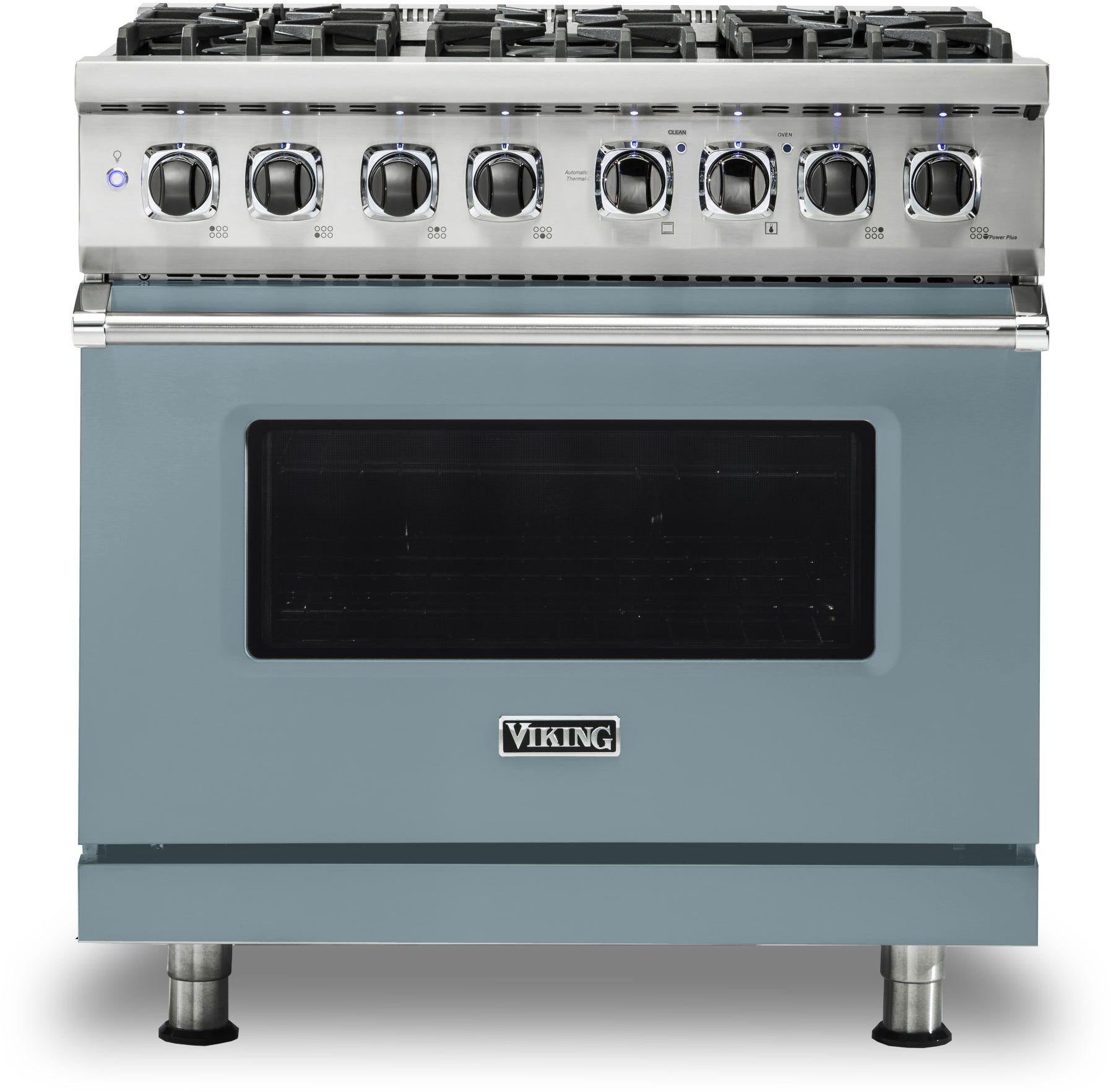 Viking VDR5366BNS 36 Inch Freestanding Dual Fuel Range with 6 Sealed...