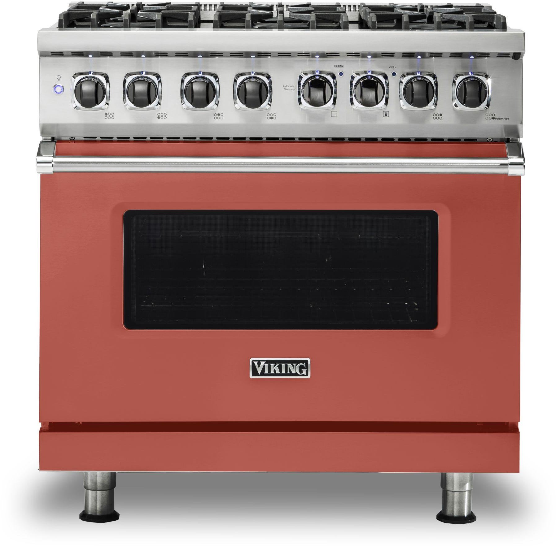 Viking VDR5366BSC 36 Inch Freestanding Dual Fuel Range with 6 Sealed...