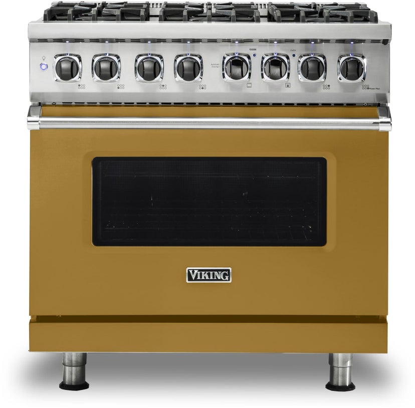 Viking VDR5366BGH 36 Inch Freestanding Dual Fuel Range with 6 Sealed...