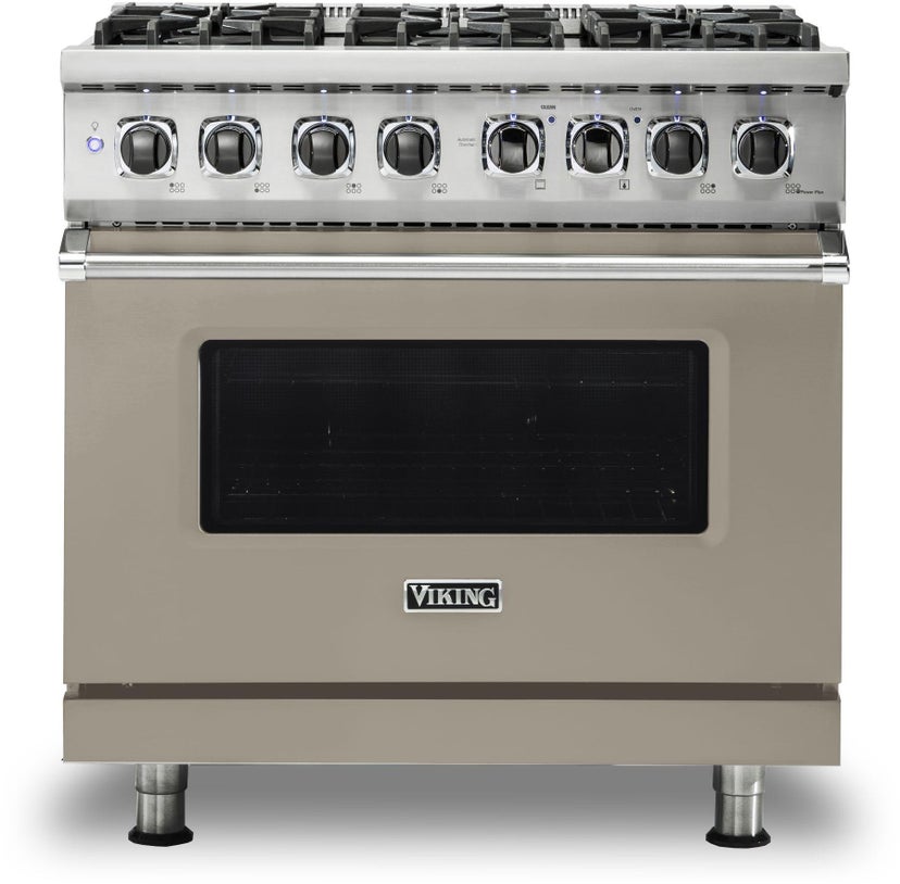 Viking VDR5366BNA 36 Inch Freestanding Dual Fuel Range with 6 Sealed...