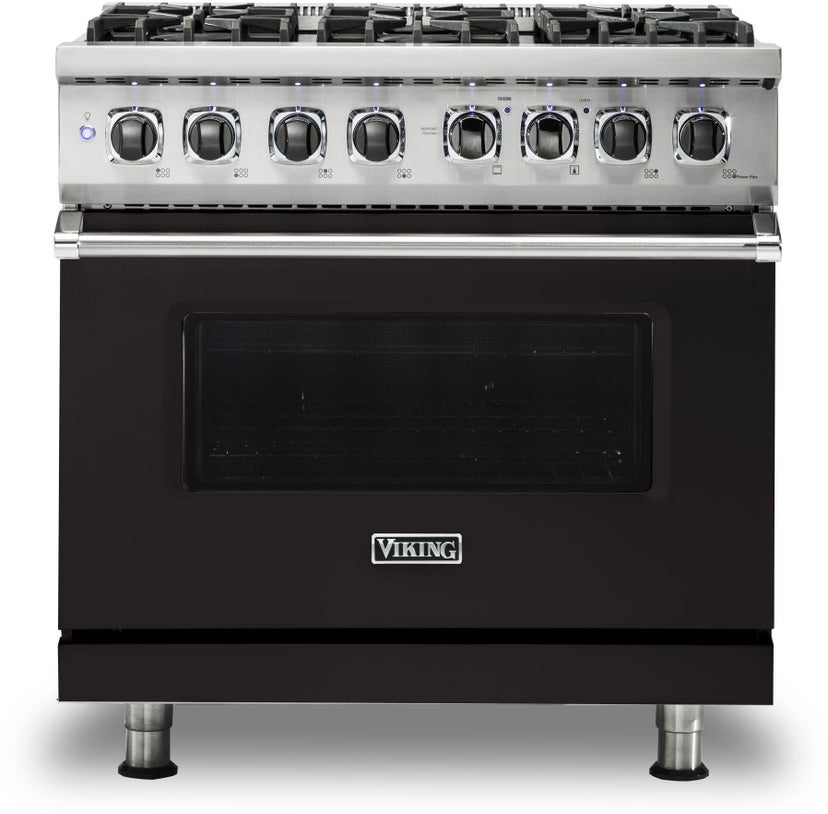 Viking VDR5366BON 36 Inch Freestanding Dual Fuel Range with 6 Sealed...