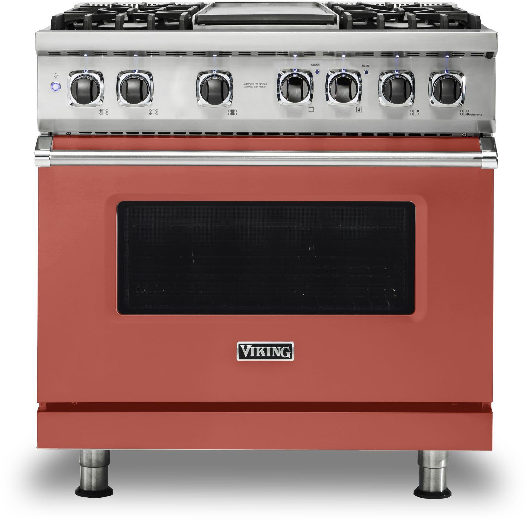 Viking VDR5364GSC 36 Inch Freestanding Professional Dual Fuel Range ...