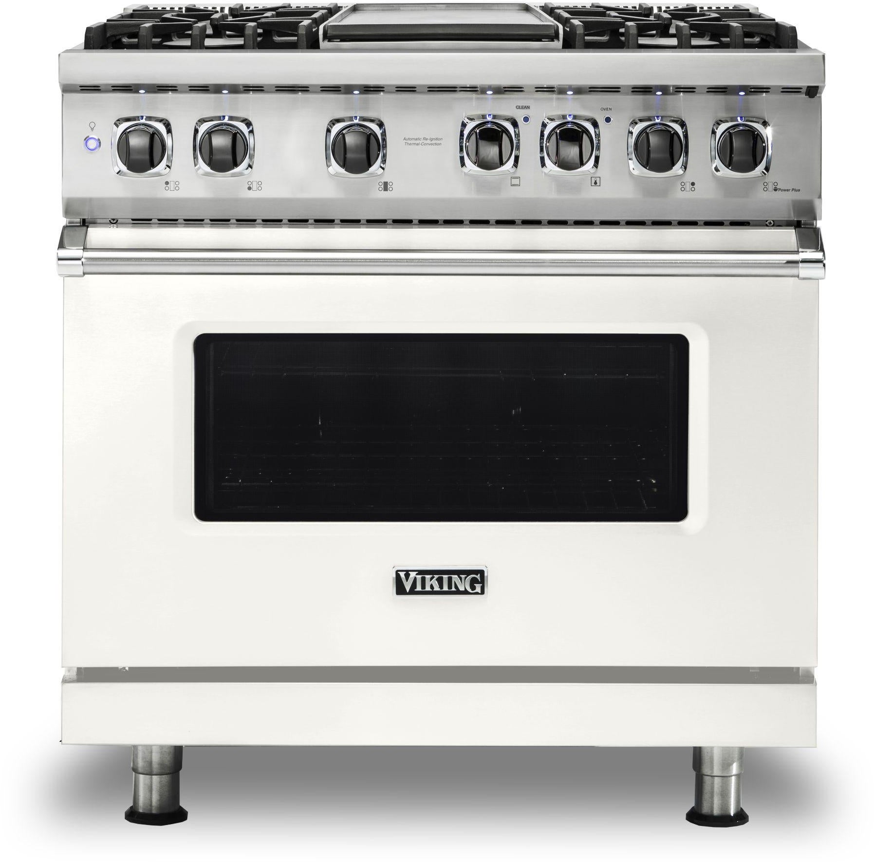 Viking VDR5364GPW 36 Inch Freestanding Professional Dual Fuel Range ...