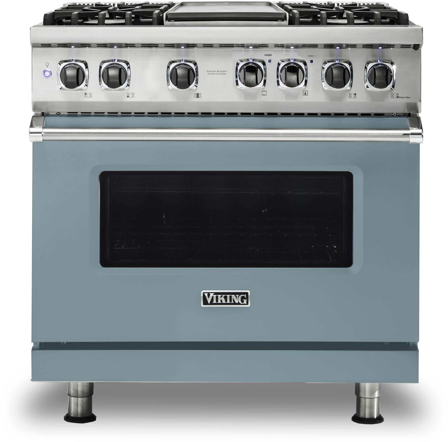 Viking VDR5364GNSLP 36 Inch Freestanding Professional Dual Fuel Range ...