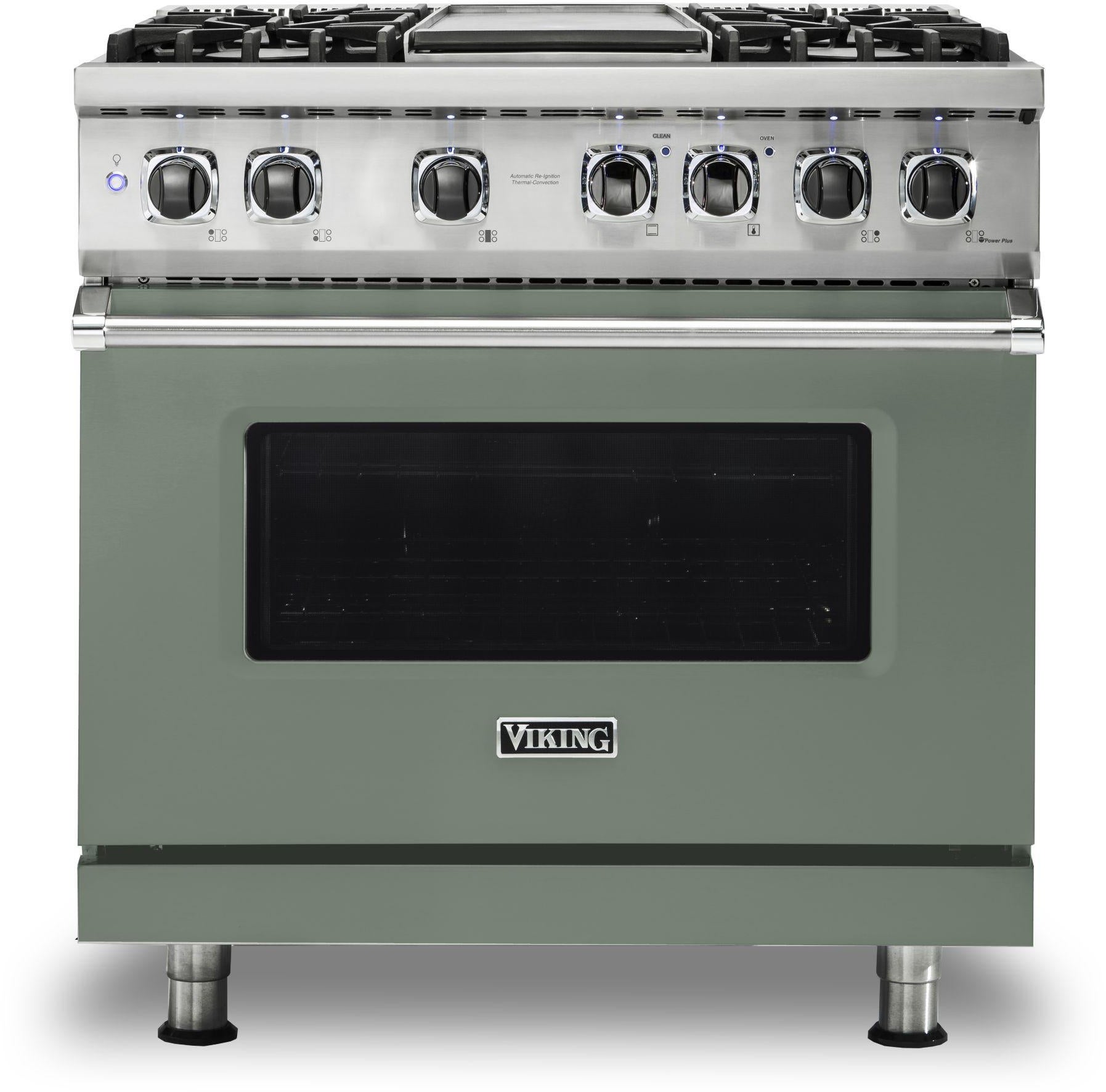 Viking VDR5364GEULP 36 Inch Freestanding Professional Dual Fuel Range ...