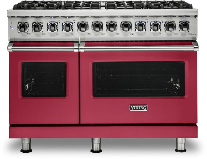 Viking VDR5488BVALP 48 Inch Freestanding Dual Fuel Range with 8 Sealed...