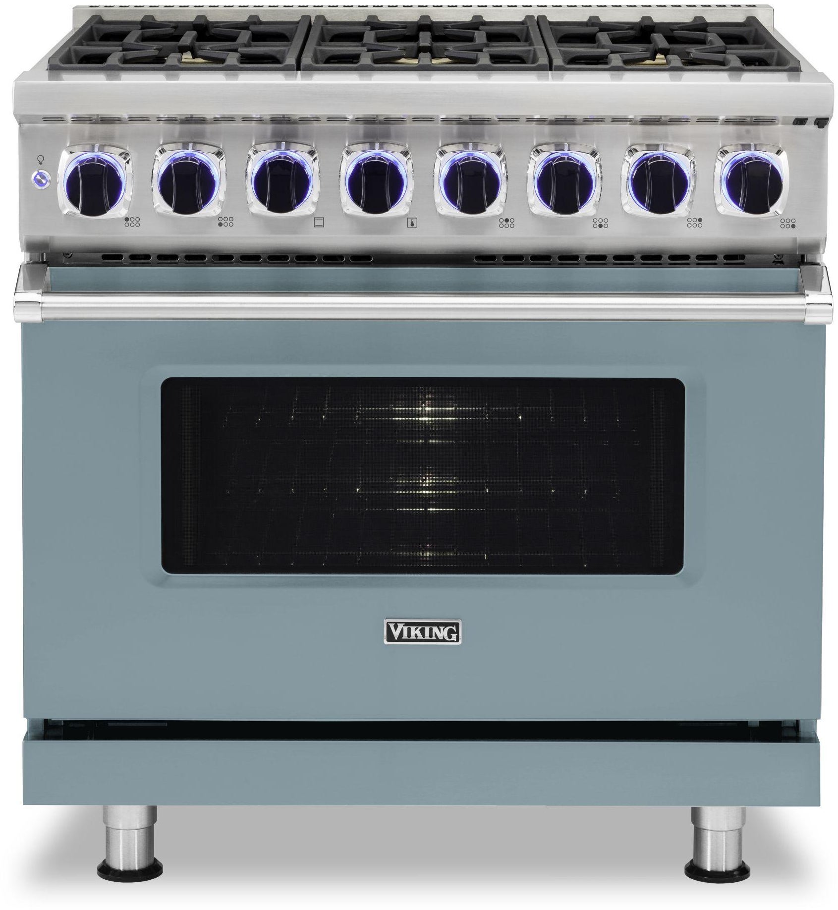 Viking VDR73626BNS 36 Inch Freestanding Dual Fuel Range with Sealed B...