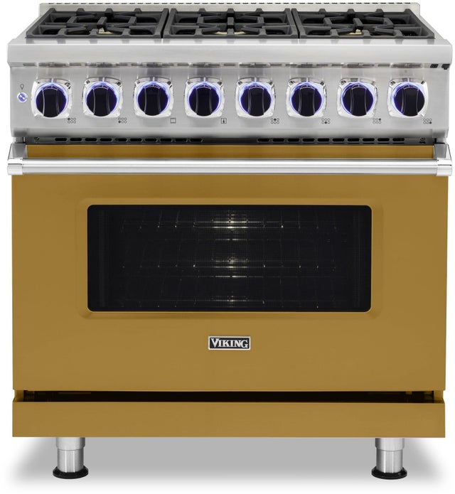 Viking VDR73626BGH 36 Inch Freestanding Dual Fuel Range with Sealed B...