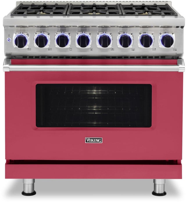 Viking VDR73626BVA 36 Inch Freestanding Dual Fuel Range with Sealed B...