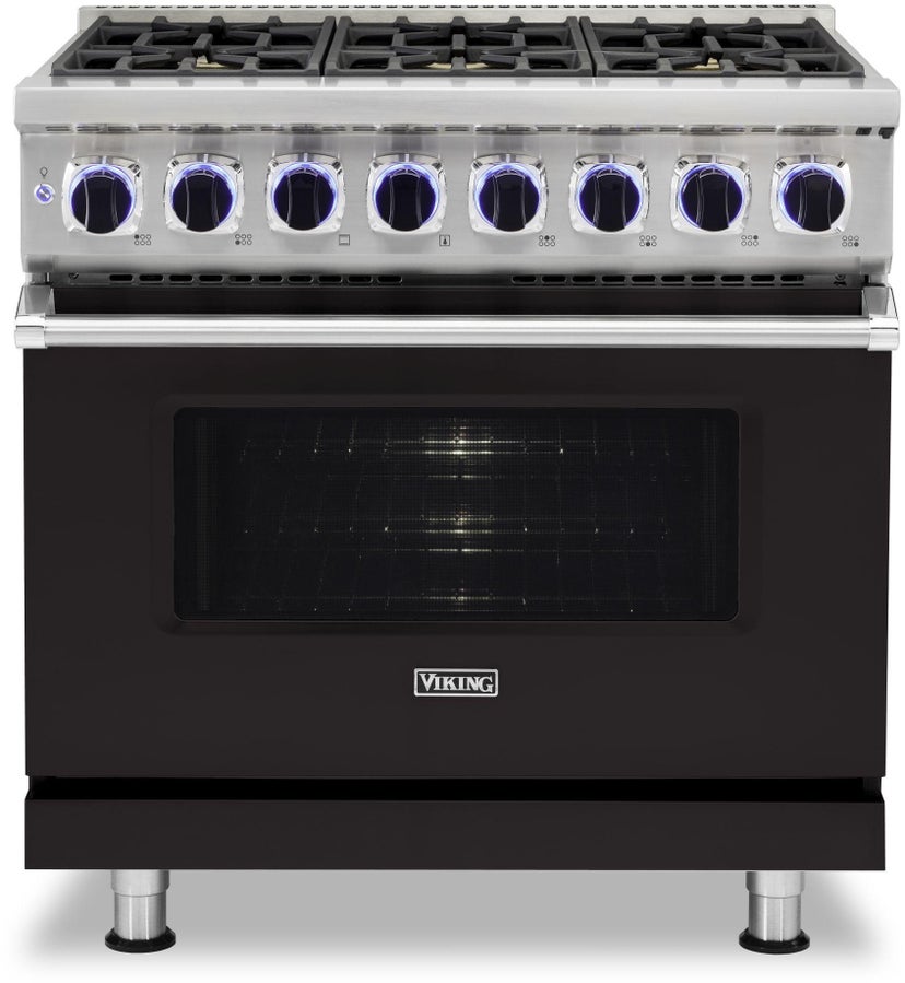 Viking VDR73626BON 36 Inch Freestanding Dual Fuel Range with Sealed B...