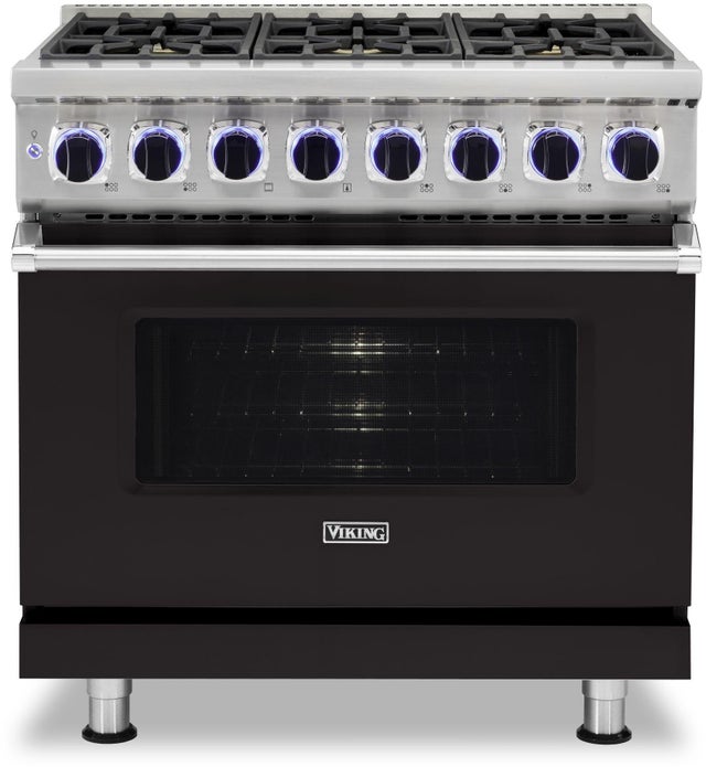 Viking VDR73626BONLP 36 Inch Freestanding Dual Fuel Range with Sealed B...