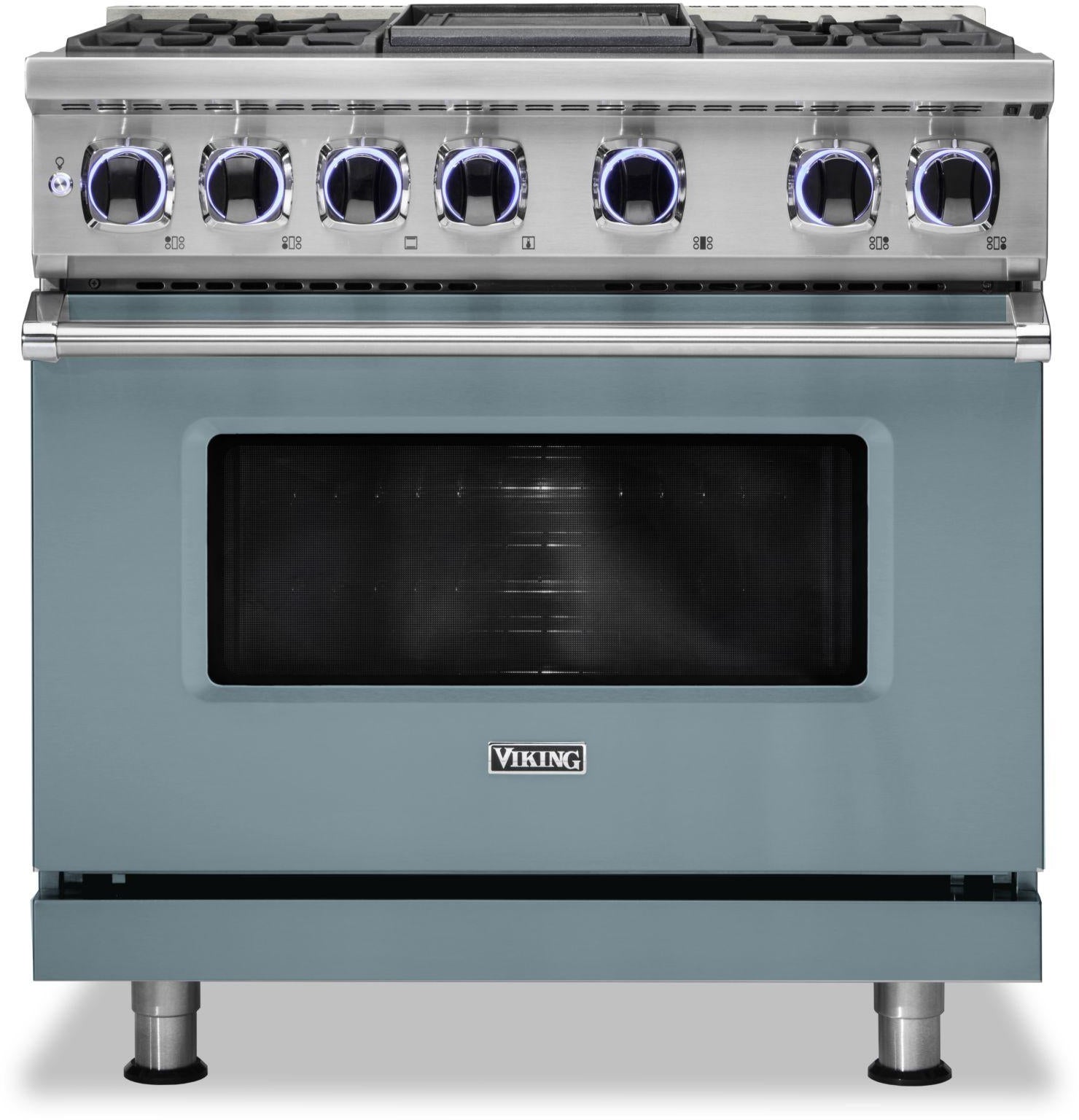 Viking VDR73624GBKLP 36 Inch Freestanding Dual Fuel Range Black