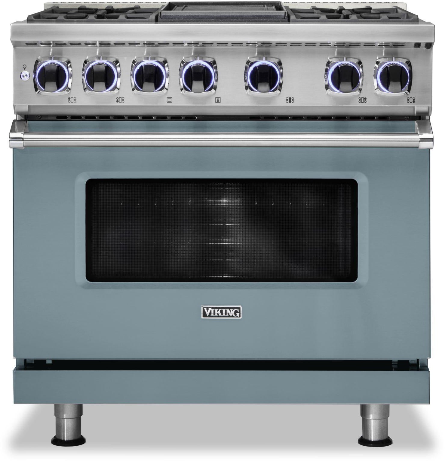 Viking VDR73624GNS 36 Inch Freestanding Dual Fuel Range with 4 Sealed...