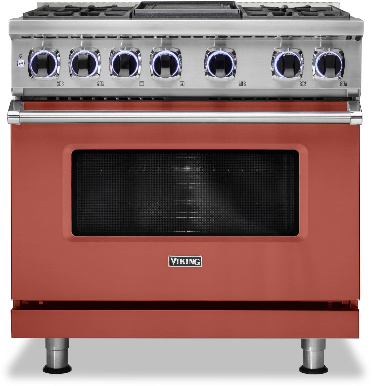 Viking VDR73624GSC 36 Inch Freestanding Dual Fuel Range with 4 Sealed...