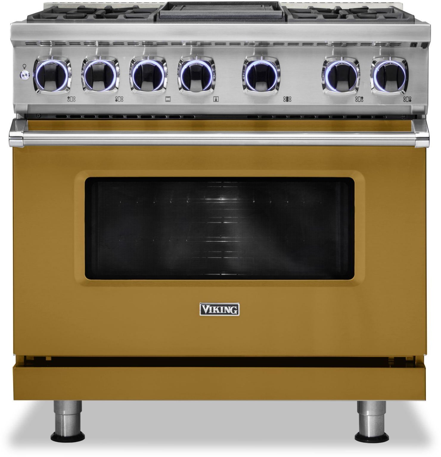 Viking VDR73624GGH 36 Inch Freestanding Dual Fuel Range with 4 Sealed...