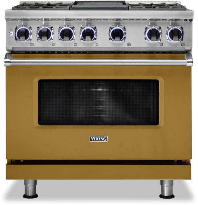 Viking VDR73624GGH 36 Inch Freestanding Dual Fuel Range with 4 Sealed...