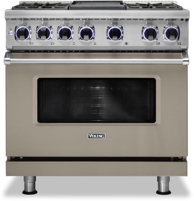 Viking VDR73624GNA 36 Inch Freestanding Dual Fuel Range with 4 Sealed...