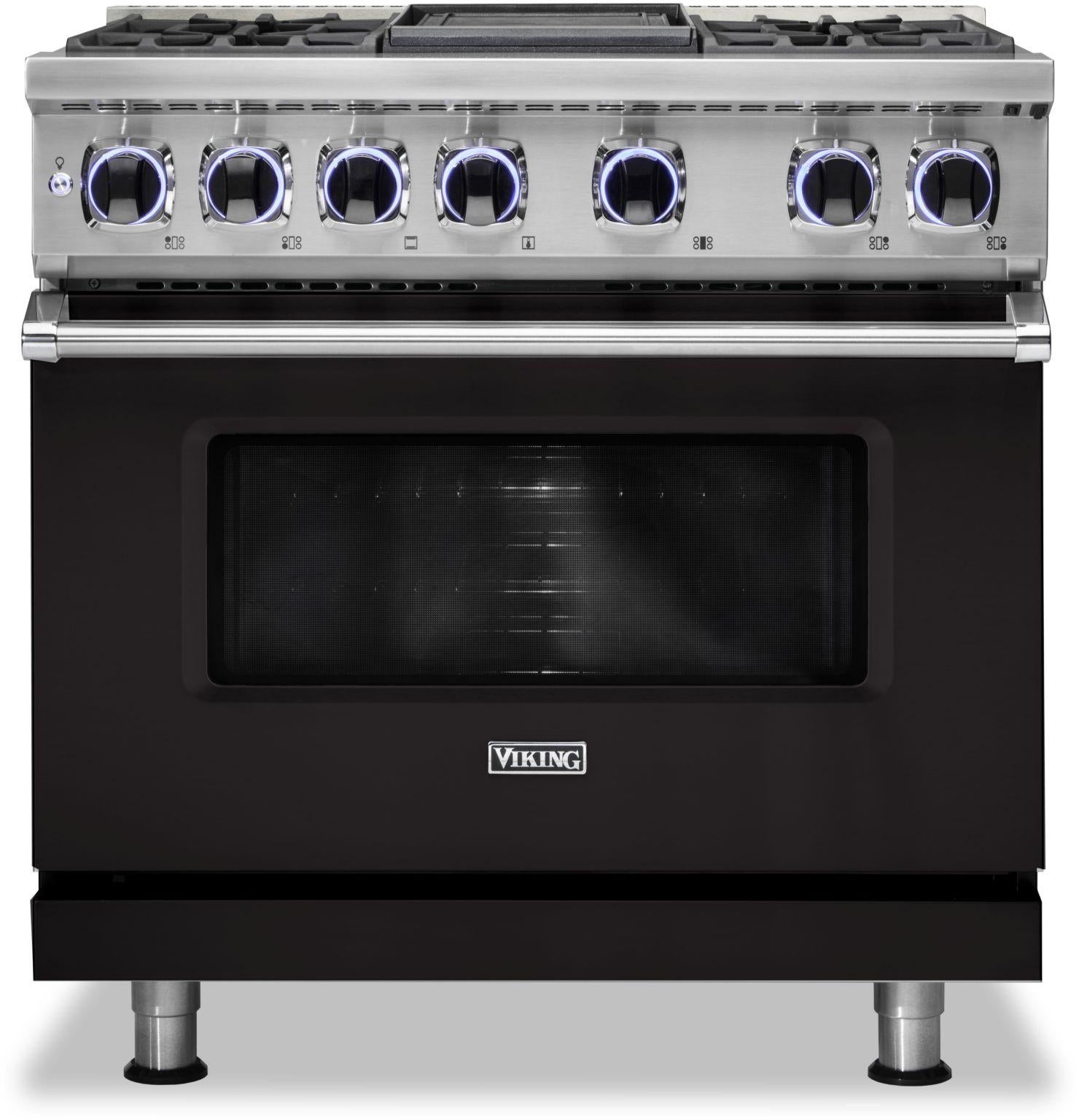 Viking VDR73624GON 36 Inch Freestanding Dual Fuel Range with 4 Sealed...