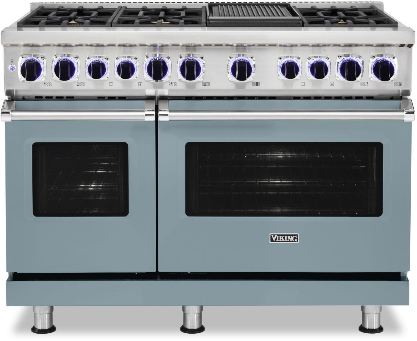 Viking VDR74826GNS 48 Inch Freestanding Dual Fuel Range with 6 Sealed...