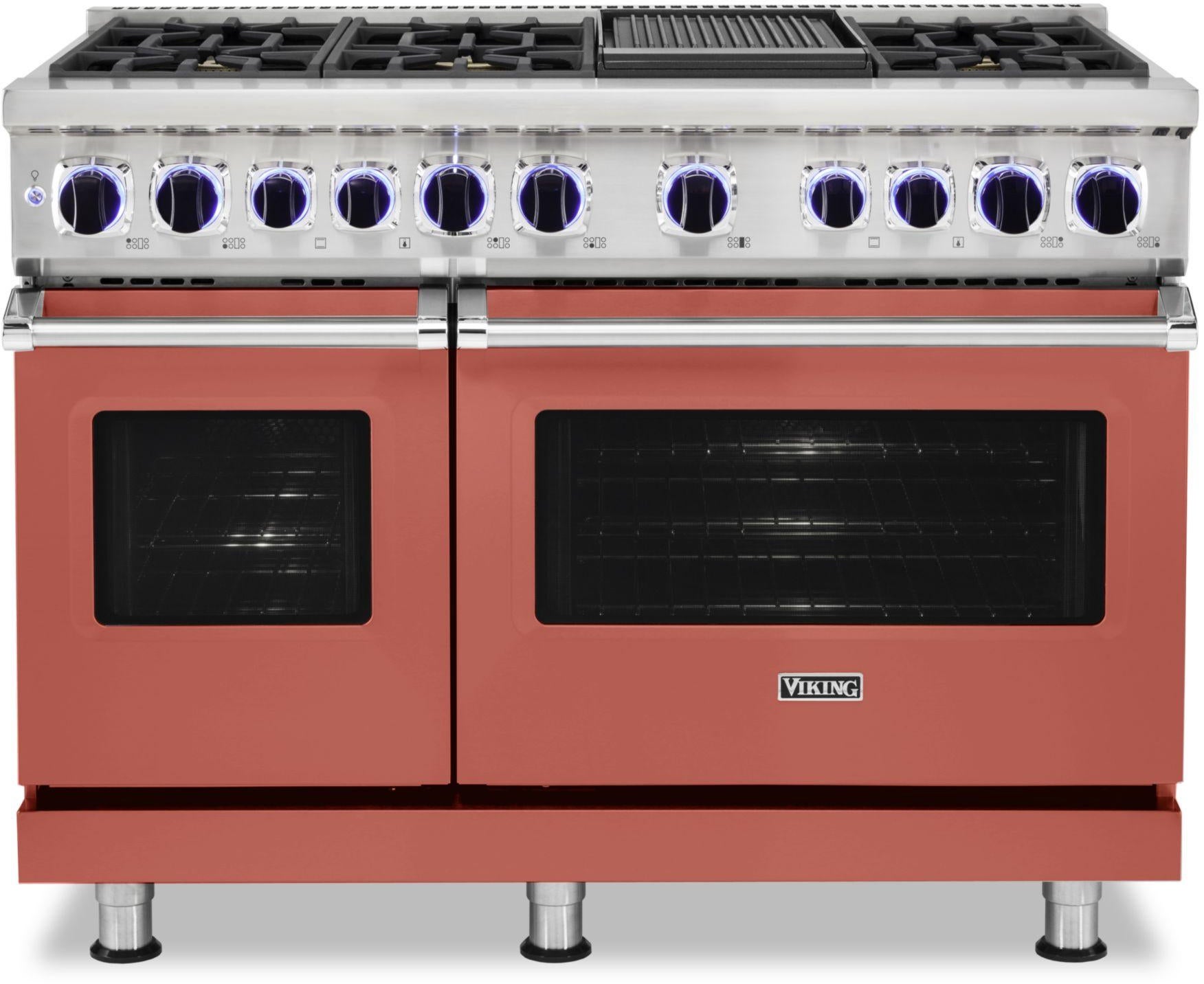 Viking VDR74826GSC 48 Inch Freestanding Dual Fuel Range with 6 Sealed...