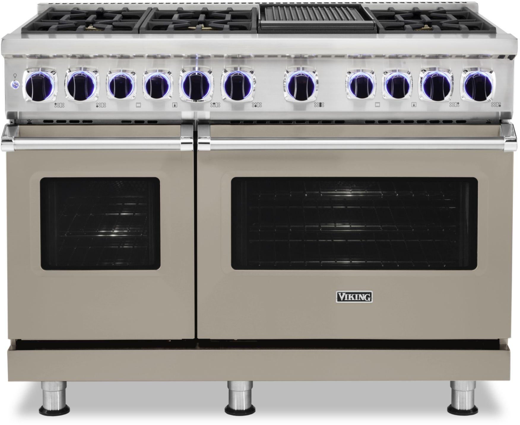 Viking VDR74826GNA 48 Inch Freestanding Dual Fuel Range with 6 Sealed...