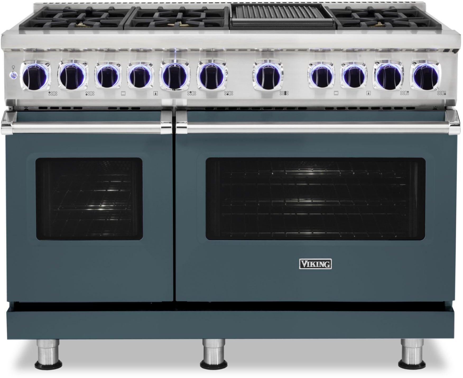 Viking VDR74826GSQ 48 Inch Freestanding Dual Fuel Range with 6 Sealed...