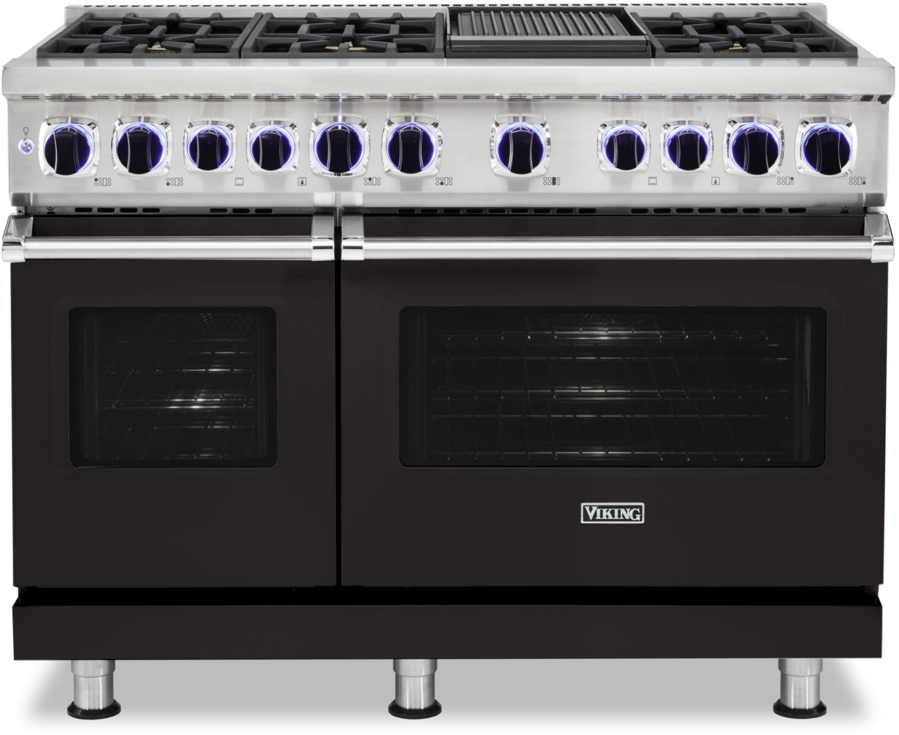 Viking VDR74826GON 48 Inch Freestanding Dual Fuel Range with 6 Sealed...