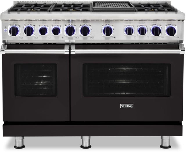 Viking VDR74826GON 48 Inch Freestanding Dual Fuel Range with Gourmet-...