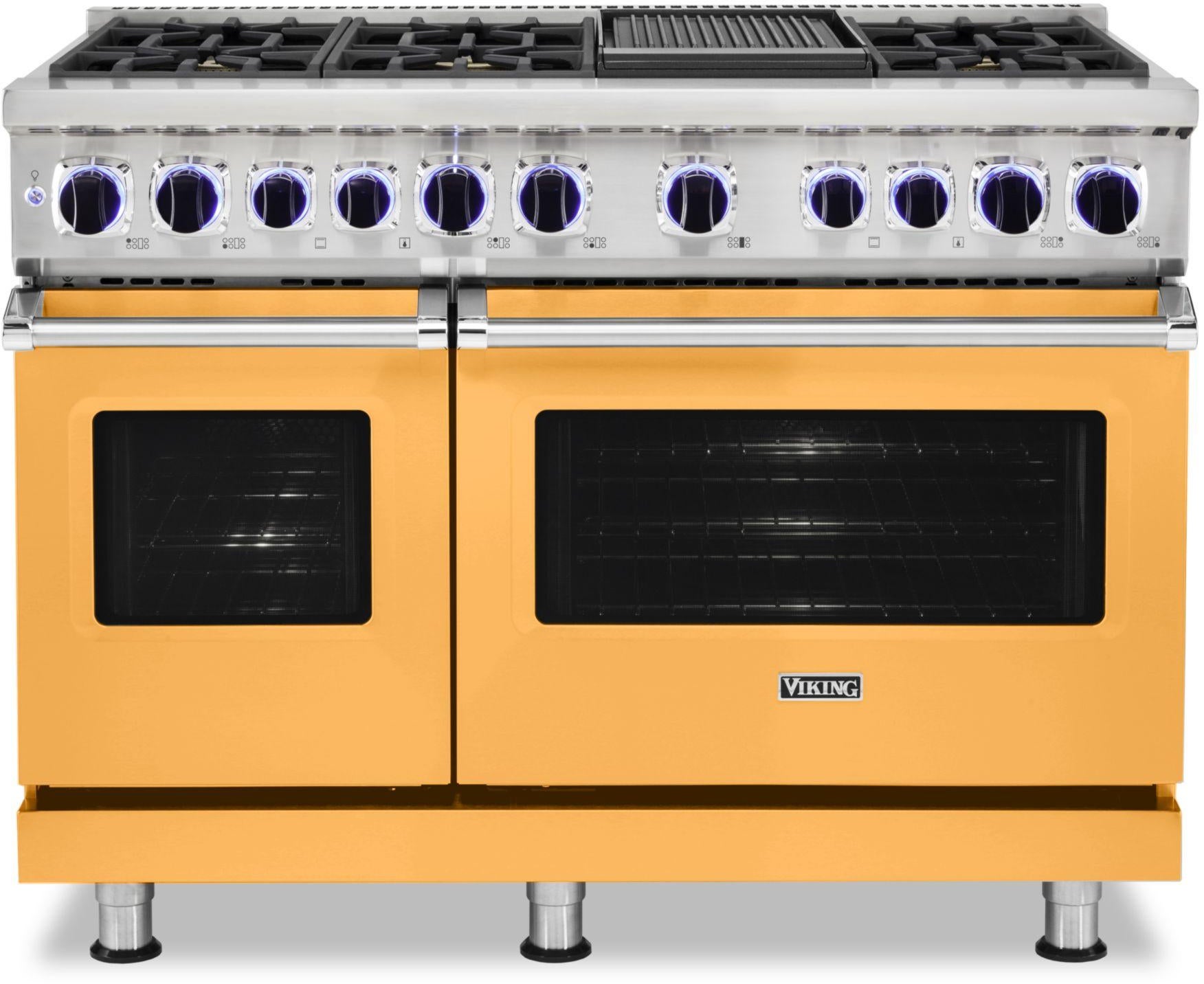 Viking VDR74826GDA 48 Inch Freestanding Dual Fuel Range with 6 Sealed...