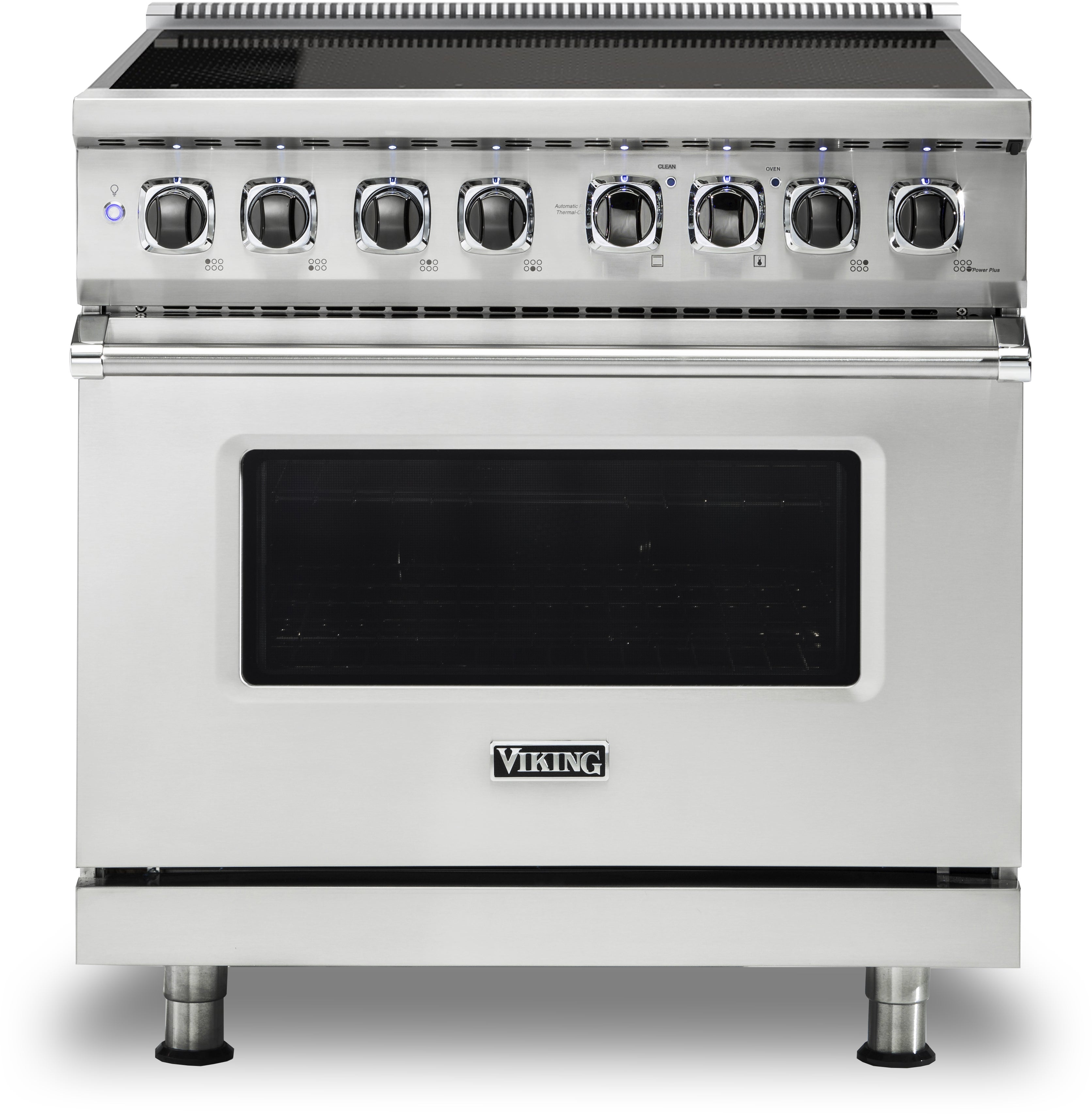 Viking VIR53626BSS 36 Inch Induction Self-Clean Range With 6 Burners:...