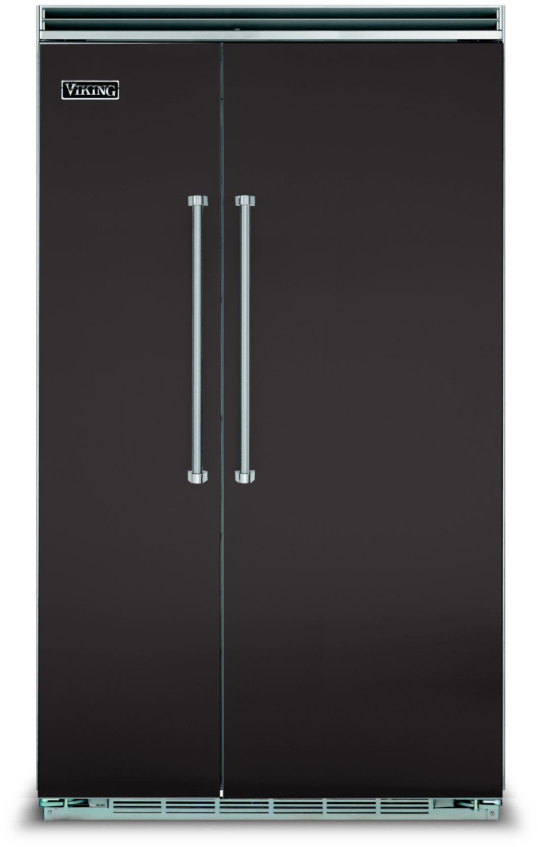 Viking FDSB5483 48 Inch Counter Depth Built In Side by Side Refrigerator Gray Plesser s Appliances