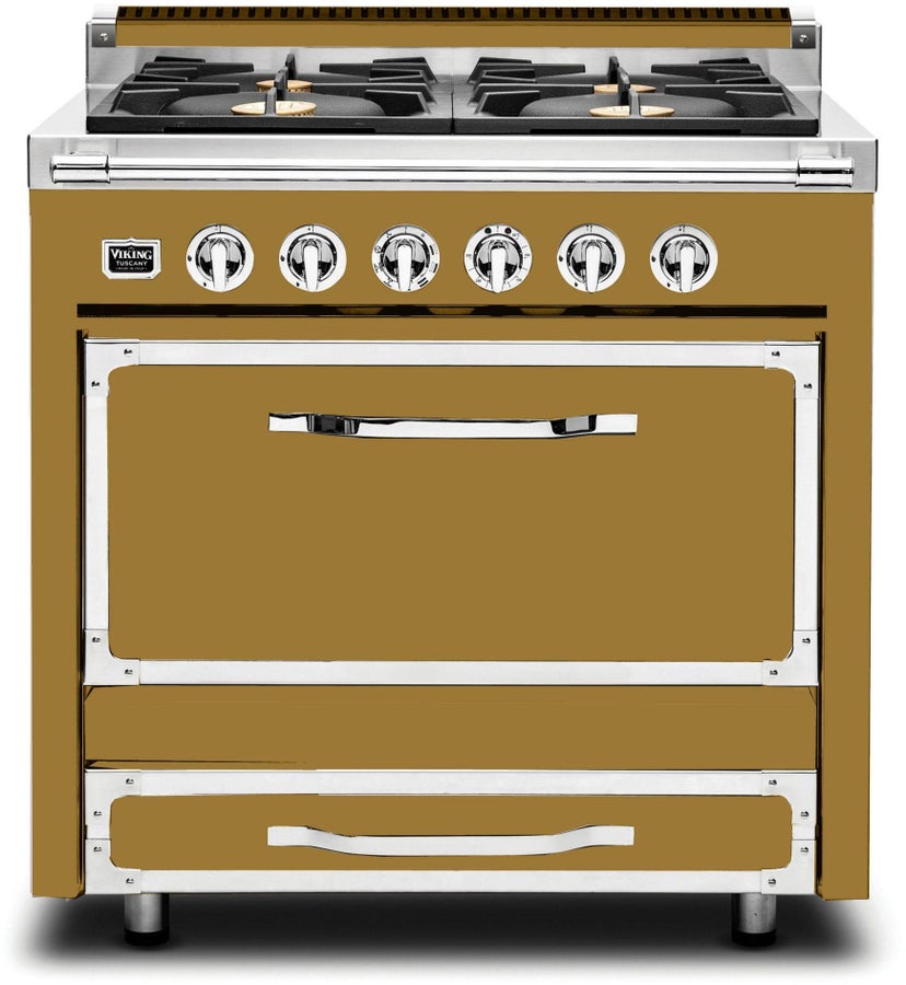 Viking TVDR3614BGH 36 Inch Freestanding Gas Range with 4 Sealed Burne...