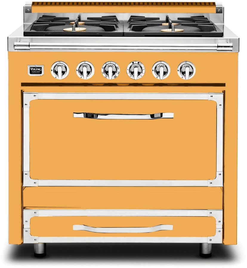 Viking TVDR3614BDA 36 Inch Freestanding Gas Range with 4 Sealed Burne...