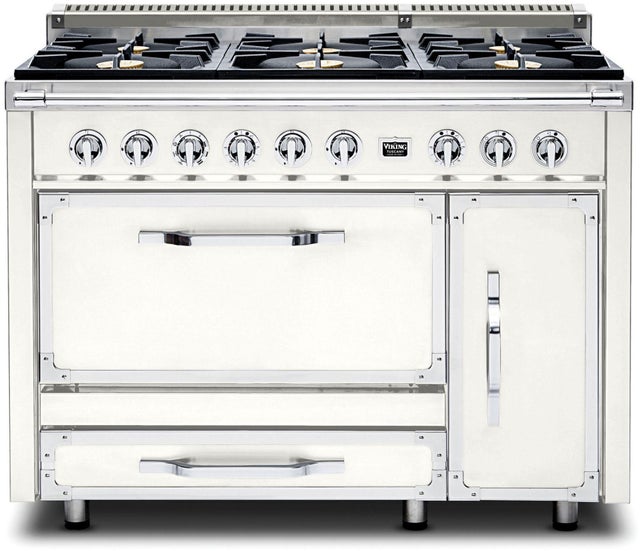 Viking TVDR4816BPW 48 Inch Freestanding Gas Range with 6 Sealed Burne...