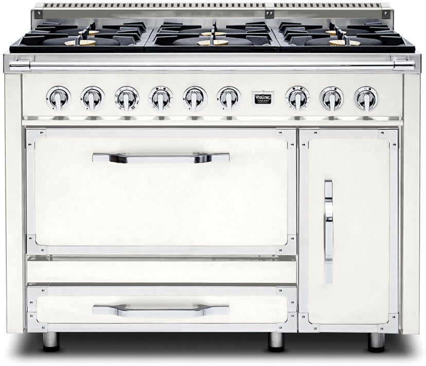 Viking TVDR4816BPW 48 Inch Freestanding Gas Range with 6 Sealed Burne...